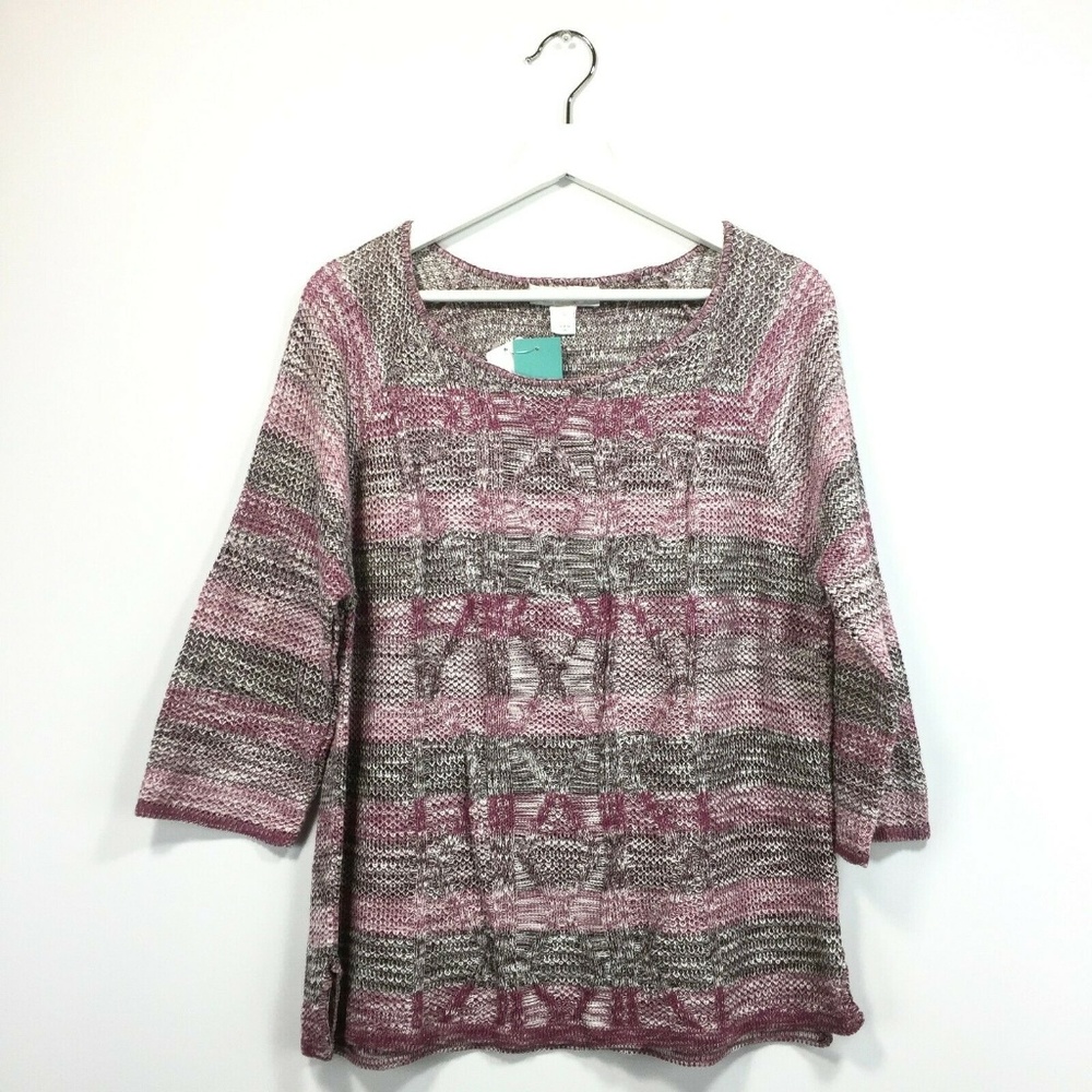 New Christopher & Banks Petite XL Sweater Crew Nec